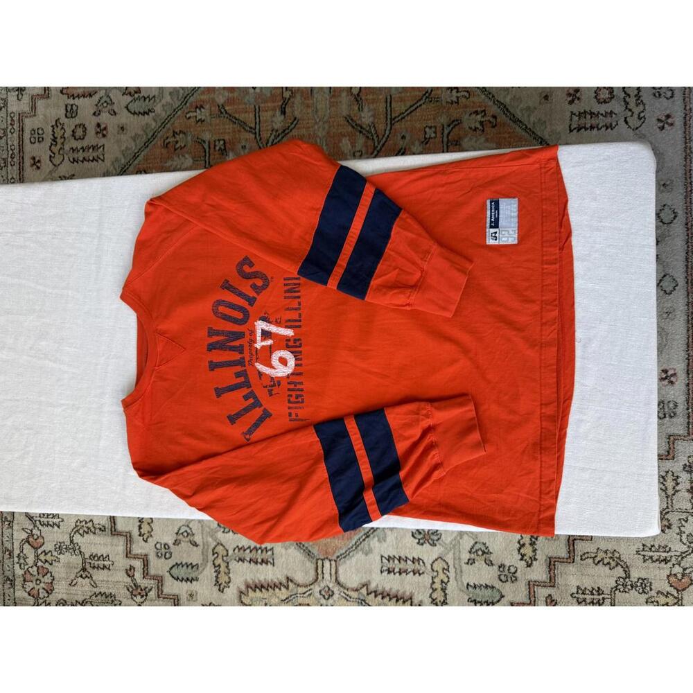 Vintage 90's J. America Illinois Fighting Illini Long Sleeve Shirt XL